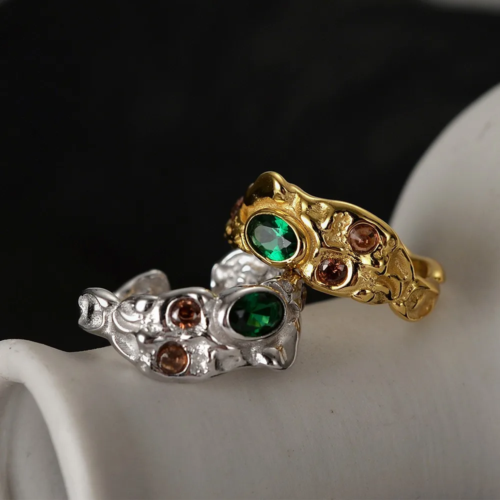 J1189 ZFSILVER Resizable Silver 925 Sterling Zircon IrregularTexture Adjustable Ring For Women Girl Korean Wedding Party Jewelry
J1189 ZFSILVER Resizable Silver 925 Sterling Zircon IrregularTexture Adjustable Ring For Women Girl Korean Wedding Party Jewelry