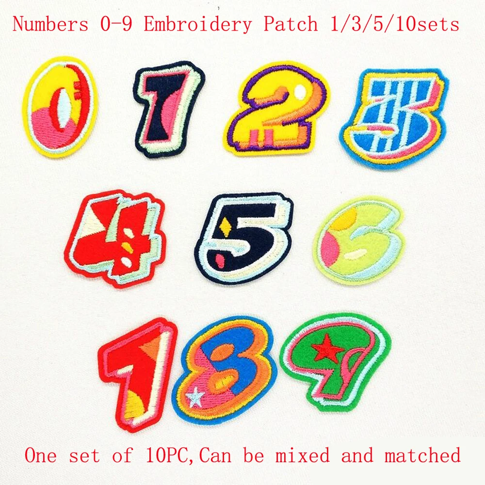 Numbers 0-9 Embroidery Patch Iron On Patches For Clothing thermoadhesive patches for Jackets DIY Sew/Fusible Patch Stickers
Numbers 0-9 Embroidery Patch Iron On Patches For Clothing thermoadhesive patches for Jackets DIY Sew/Fusible Patch Stickers