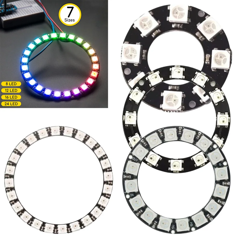 5 в RGB фотокольцо, индивидуальное адресное фотокольцо, модель WS2812 5050 RGB, встроенный драйвер для Arduino, полноцветные лампы для драйверов, Новинка
5 в RGB фотокольцо, индивидуальное адресное фотокольцо, модель WS2812 5050 RGB, встроенный драйвер для Arduino, полноцветные лампы для драйверов, Новинка