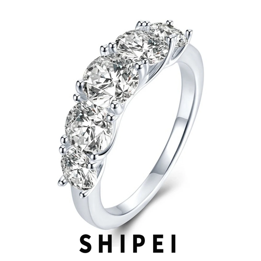 SHIPEI Solid 925 Sterling Silver Round Cut White Sapphire Gemstone Wedding Band 18K Gold Plated Rings Fine Jewelry Wholesale
SHIPEI Solid 925 Sterling Silver Round Cut White Sapphire Gemstone Wedding Band 18K Gold Plated Rings Fine Jewelry Wholesale