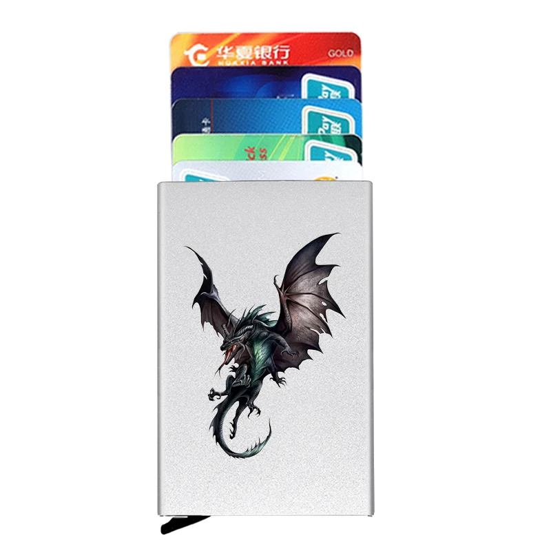 Anti-theft ID Credit Card Holder Thin Aluminium Metal Wallets Cool Flying Dragon Printing Pocket Case Bank Card Box
Anti-theft ID Credit Card Holder Thin Aluminium Metal Wallets Cool Flying Dragon Printing Pocket Case Bank Card Box
