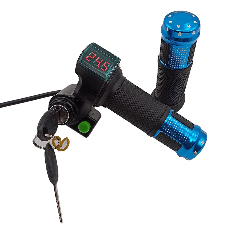 LED Voltage Display Ebike Accelerator Throttle Handle Hall Turner 5V to 99V Full Battery Compatible for Electric Scooter Bicycle
LED Voltage Display Ebike Accelerator Throttle Handle Hall Turner 5V to 99V Full Battery Compatible for Electric Scooter Bicycle