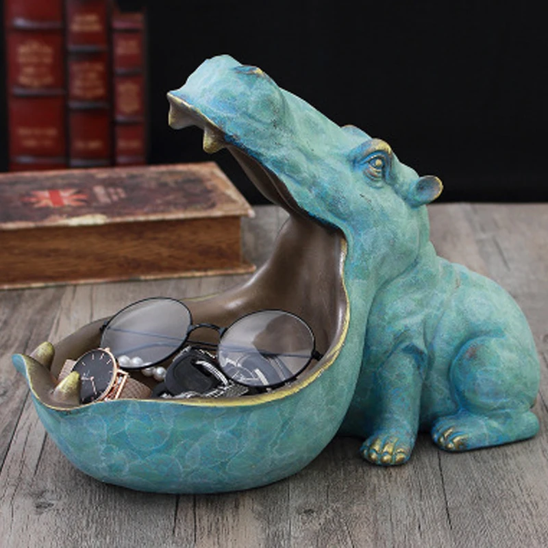 Resin Hippo Statue Ornaments Hippopotamus Sculpture Figurine Key Candy Storage Container Home Decoration Table Decor Accessories
Resin Hippo Statue Ornaments Hippopotamus Sculpture Figurine Key Candy Storage Container Home Decoration Table Decor Accessories