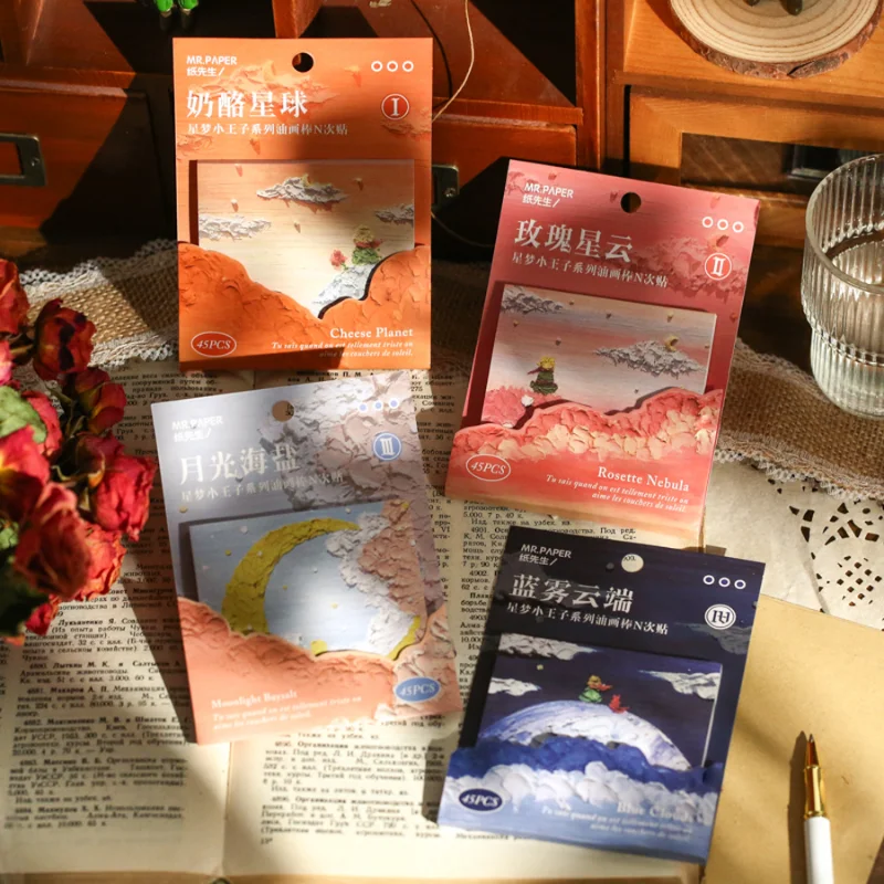 Mr. Paper 4 Style 45pcs/bag Kawaii Characters Memo Pad Cute Cartoon Little Prince Hand Account Decoration Writing Memo Pad
Mr. Paper 4 Style 45pcs/bag Kawaii Characters Memo Pad Cute Cartoon Little Prince Hand Account Decoration Writing Memo Pad