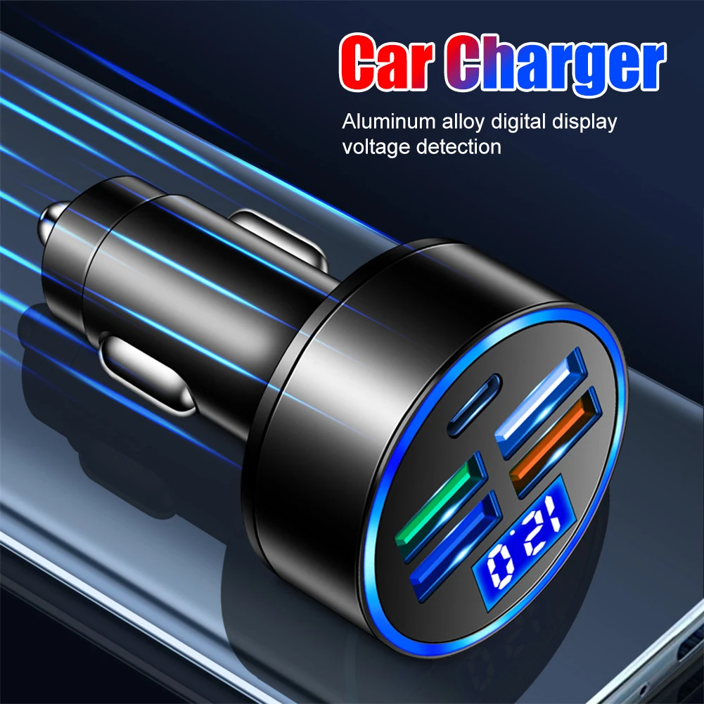 4 USB Charging Adapter Car Charger For IPhone Samsung Xiaomi Car Fan Power Bank 3.1A Fast Charging Type C 12V/24V With Voltmeter
4 USB Charging Adapter Car Charger For IPhone Samsung Xiaomi Car Fan Power Bank 3.1A Fast Charging Type C 12V/24V With Voltmeter