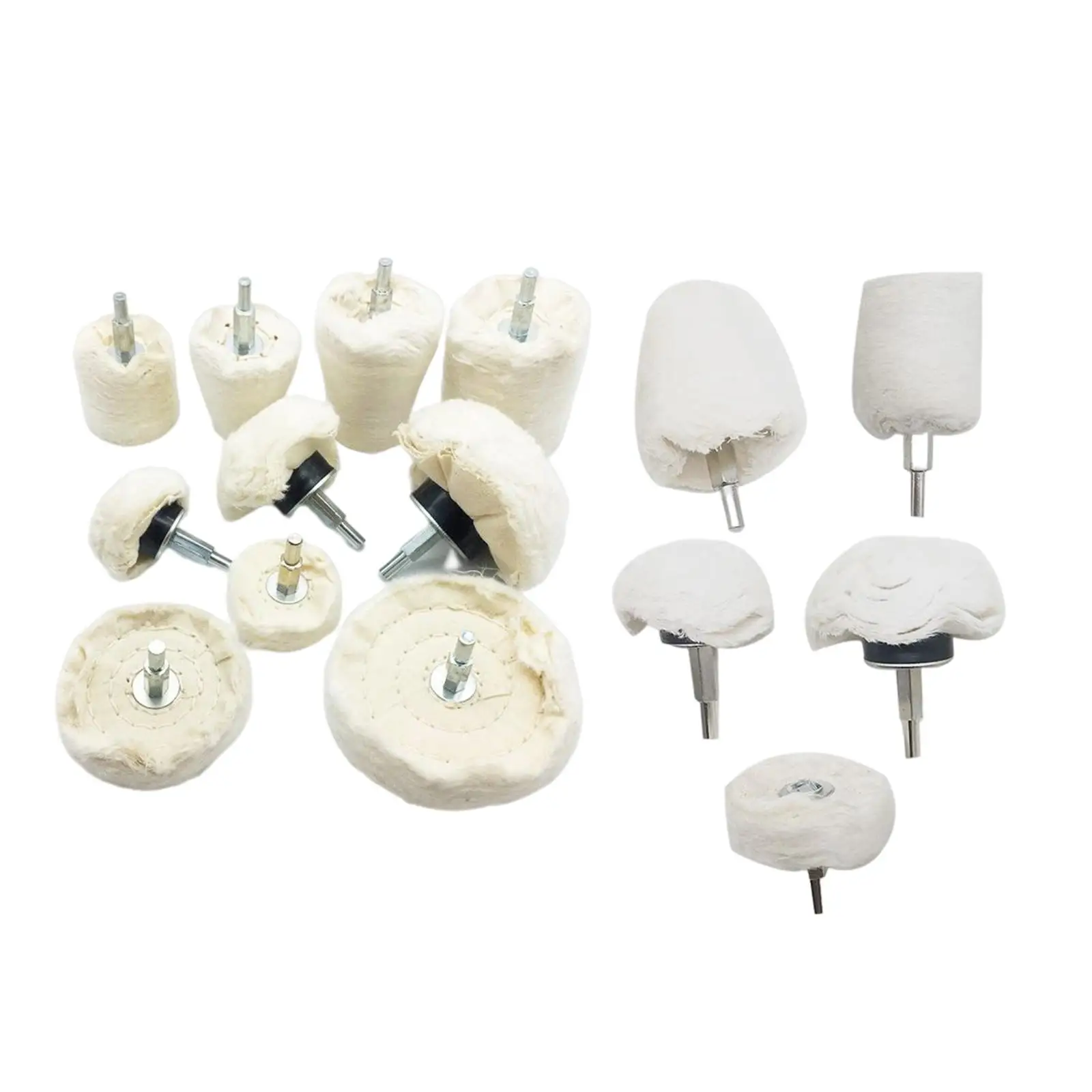 Polishing Cloth Wheel Kit , Various Shaped White Durable Jewelry Polish Wheel for metal Chrome
Polishing Cloth Wheel Kit , Various Shaped White Durable Jewelry Polish Wheel for metal Chrome