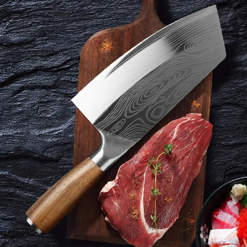 Professional Chinese Chef Knife Cleaver 8inch Butcher Chef Knife Ergonomic Design Wooden Handle for Meat Vegetables Chef Knife
Professional Chinese Chef Knife Cleaver 8inch Butcher Chef Knife Ergonomic Design Wooden Handle for Meat Vegetables Chef Knife