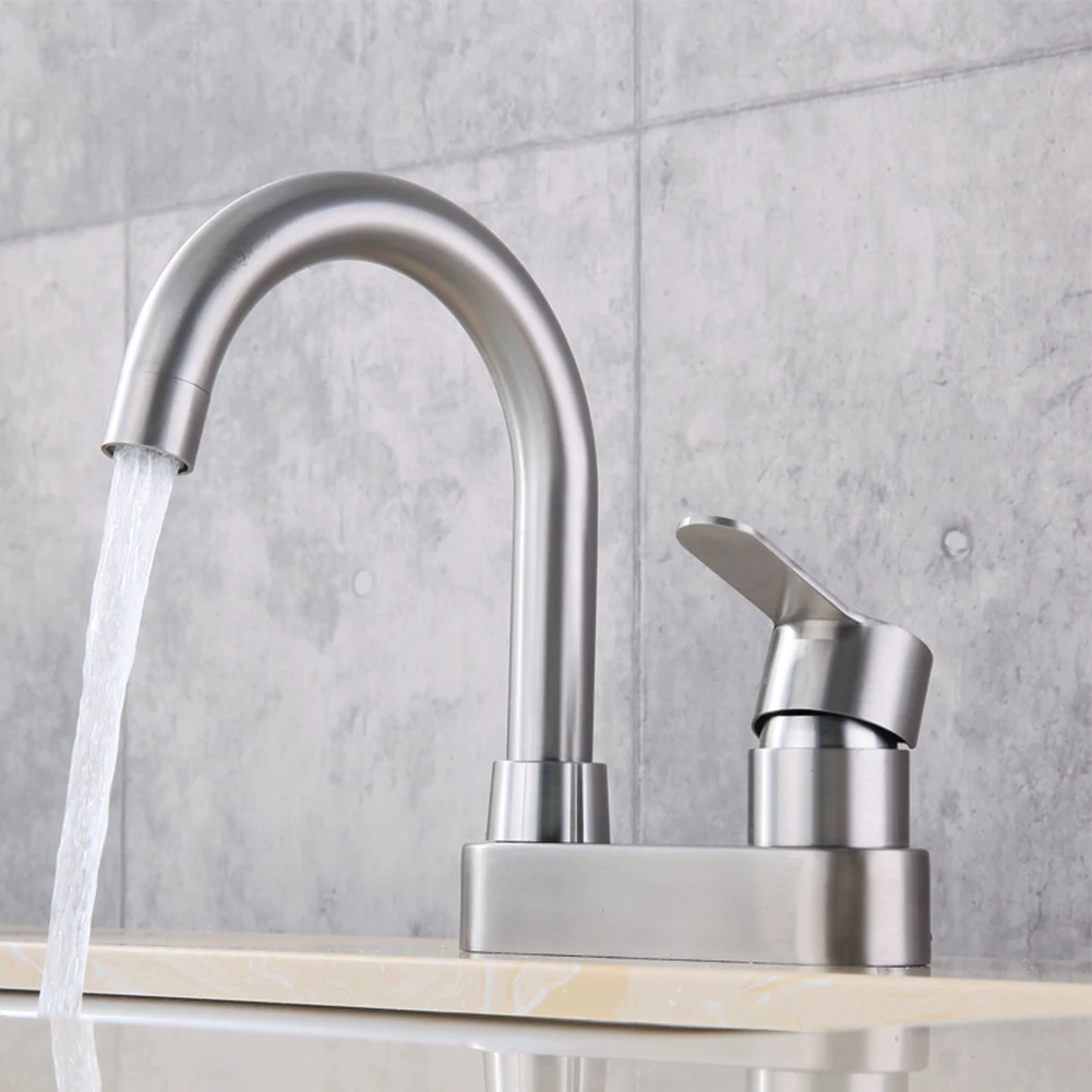 Bathroom Basin Faucet Stainless Steel Sink Mixer Tap Hot And Cold Water Faucet Single Handle 2 Holes Deck Mounted Faucet Tap
Bathroom Basin Faucet Stainless Steel Sink Mixer Tap Hot And Cold Water Faucet Single Handle 2 Holes Deck Mounted Faucet Tap