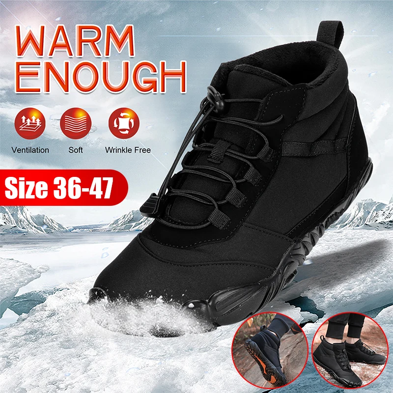 1 Pairs Unisex High-top Barefoot Shoes Winter Men Women Padded and Waterproof Running Shoes Non-Slip Breathable for Outdoor Walk
1 Pairs Unisex High-top Barefoot Shoes Winter Men Women Padded and Waterproof Running Shoes Non-Slip Breathable for Outdoor Walk