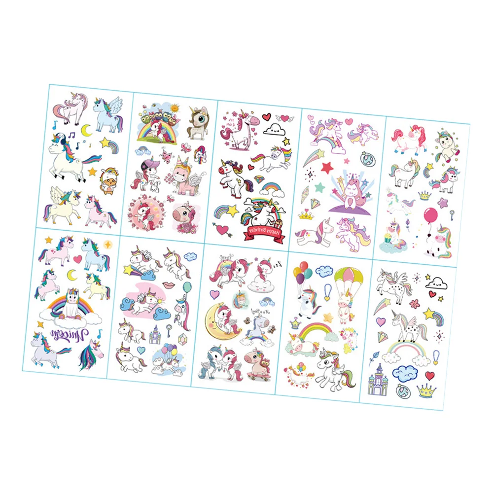 

20 Sheets Temporary Tattoos Waterproof Tattoos Sticker Tattoos Decals Body Arm Stickers for Girl Kids Party Favor