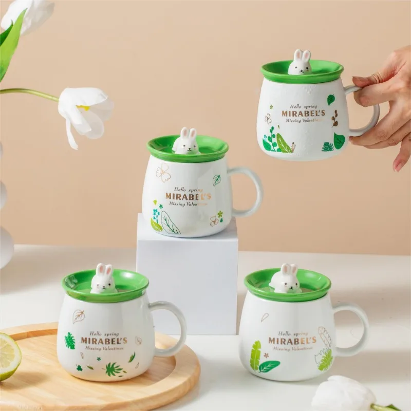 Cute Cartoon Rabbit Ceramic Cup with Lid Coffee Cup Home Breakfast Milk Cup Cute Animal Drink Cups for Kids Birthdays Gifts Cups
Cute Cartoon Rabbit Ceramic Cup with Lid Coffee Cup Home Breakfast Milk Cup Cute Animal Drink Cups for Kids Birthdays Gifts Cups