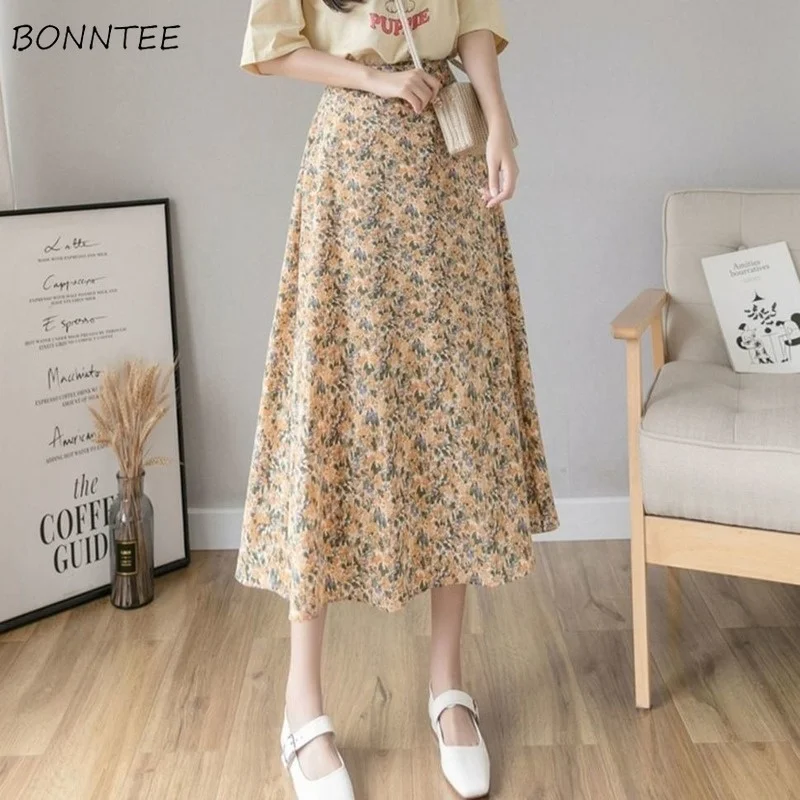 Skirts Women Mid-calf Floral Loose Casual Elegant Stylish Daily All-match Summer Korean Style Tender A-line Popular Chiffon Hot
Skirts Women Mid-calf Floral Loose Casual Elegant Stylish Daily All-match Summer Korean Style Tender A-line Popular Chiffon Hot