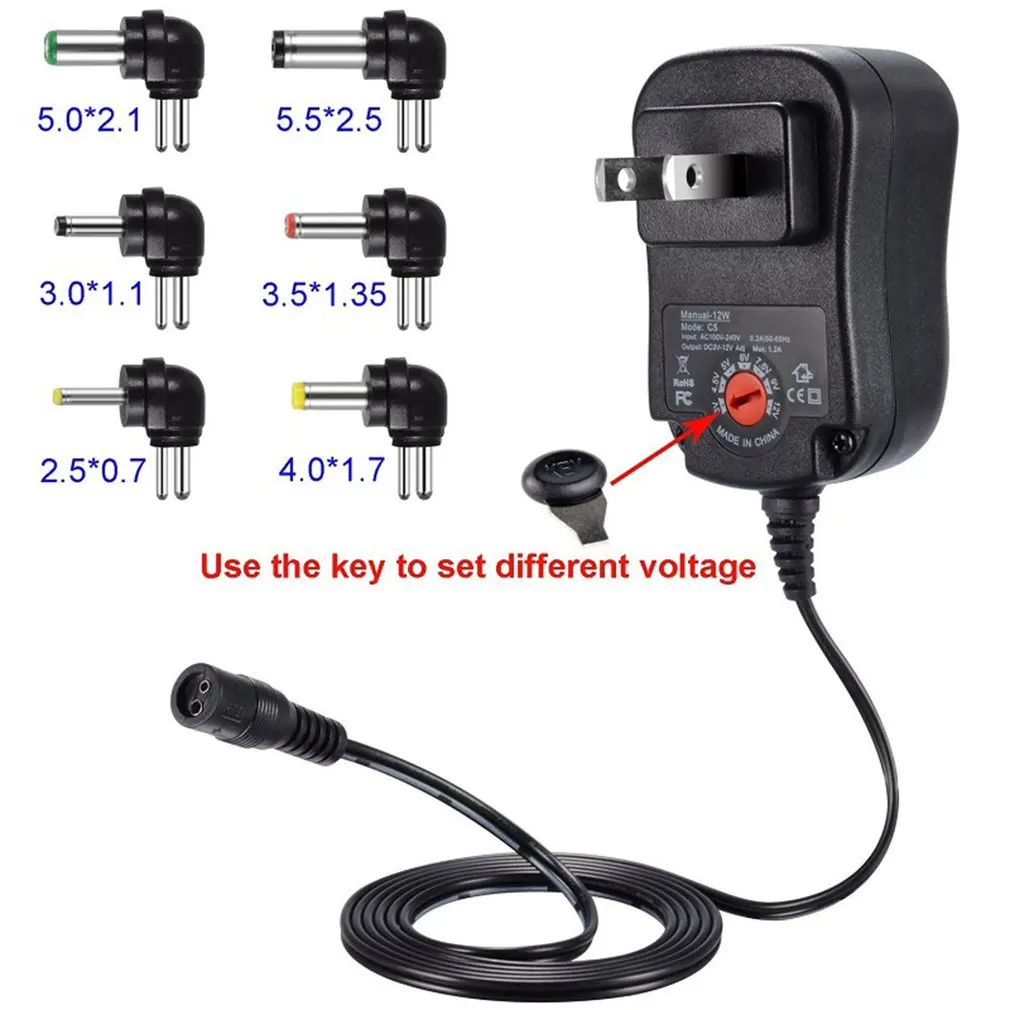 3-12V 12W 1.2A AC/DC Power Supply Adaptor Universal Charger Adaptor with 6 Plugs Adjustable Regulated Power Adapter Dropshipping
3-12V 12W 1.2A AC/DC Power Supply Adaptor Universal Charger Adaptor with 6 Plugs Adjustable Regulated Power Adapter Dropshipping