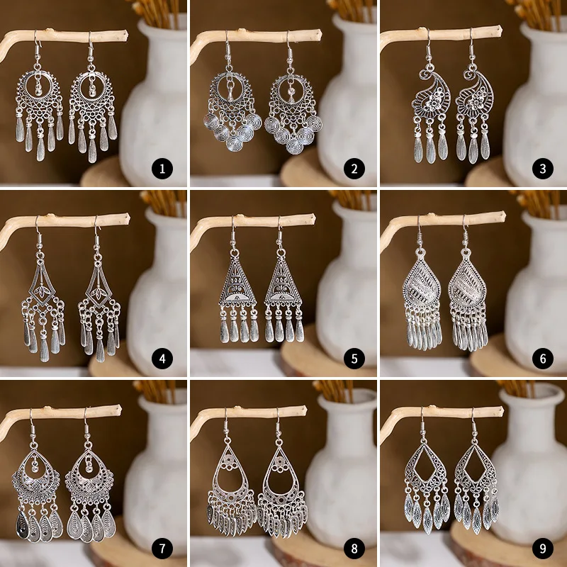 2023 New Wholesale and Retail Retro Ethnic Style Literary and Artistic Metal Tassel Earrings Earings Pendientes Mujer
2023 New Wholesale and Retail Retro Ethnic Style Literary and Artistic Metal Tassel Earrings Earings Pendientes Mujer