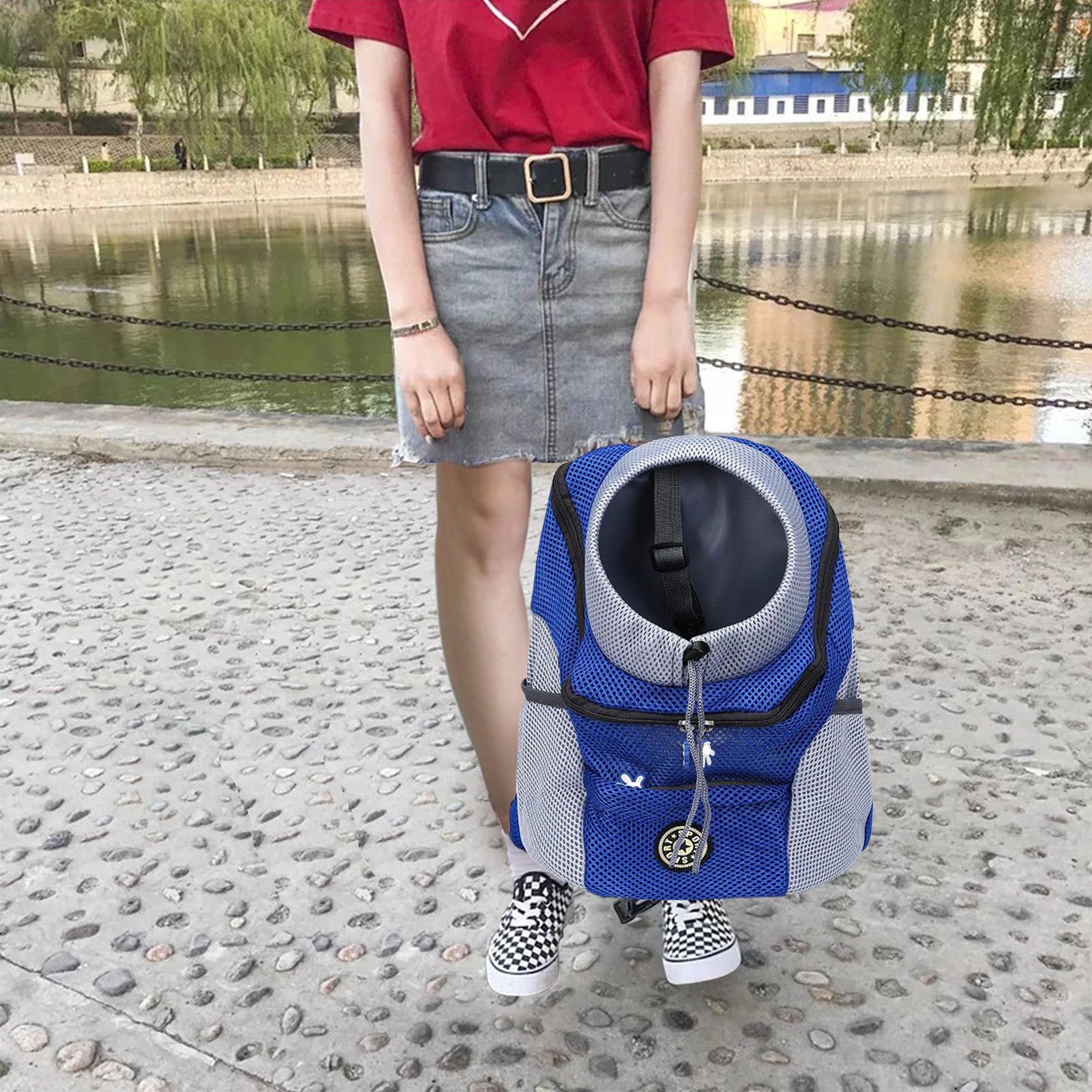 Cat Dog Backpack Puppy Pet Carrier Front Bag With Breathable Head Out Design And Double Mesh Padded Shoulder For Outdoor Use
Cat Dog Backpack Puppy Pet Carrier Front Bag With Breathable Head Out Design And Double Mesh Padded Shoulder For Outdoor Use