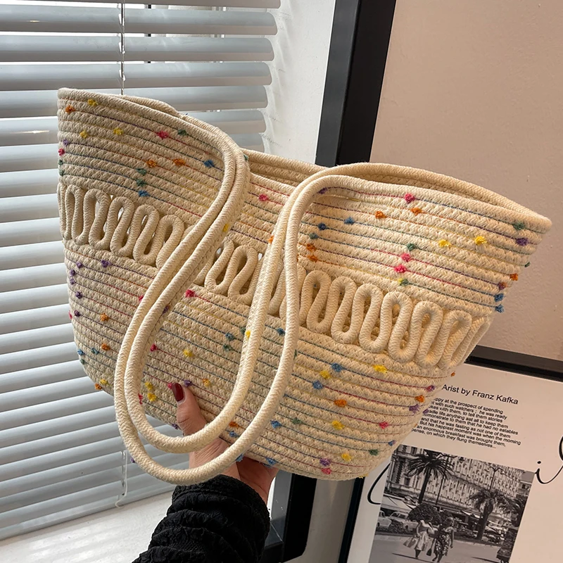 2023 New Year Summer Beach Bag for Women Large Size Knitting Totebag Girls Summer Vocation Straw Bag Shoulder Shopper Bolsa
2023 New Year Summer Beach Bag for Women Large Size Knitting Totebag Girls Summer Vocation Straw Bag Shoulder Shopper Bolsa