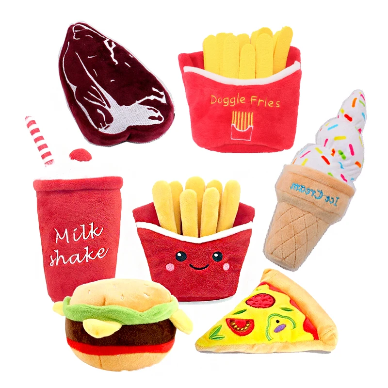 Cute Hamburg Pet Plush Toy French Fries Burger Meat Funny Dog Chew Squeak Toys Puppy Interactive Play Sounding Supplies
Cute Hamburg Pet Plush Toy French Fries Burger Meat Funny Dog Chew Squeak Toys Puppy Interactive Play Sounding Supplies