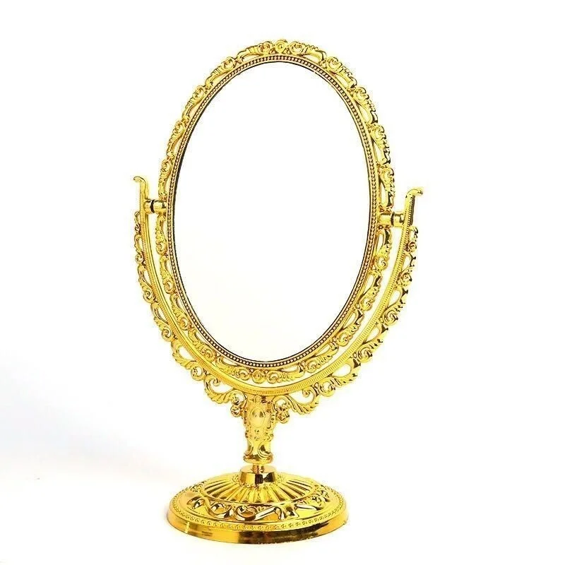 Desktop Makeup Mirror European Retro HD Double-sided Dress Mirror Oval Mirror Portable Home Dress Mirror
Desktop Makeup Mirror European Retro HD Double-sided Dress Mirror Oval Mirror Portable Home Dress Mirror
