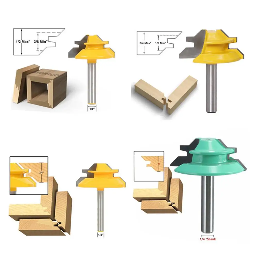 Деревообрабатывающие инструменты с хвостовиком 1/4 дюйма, 45 градусов, фрезерный станок, фрезерный станок, аксессуары для электроинструмента...
Деревообрабатывающие инструменты с хвостовиком 1/4 дюйма, 45 градусов, фрезерный станок, фрезерный станок, аксессуары для электроинструмента...
