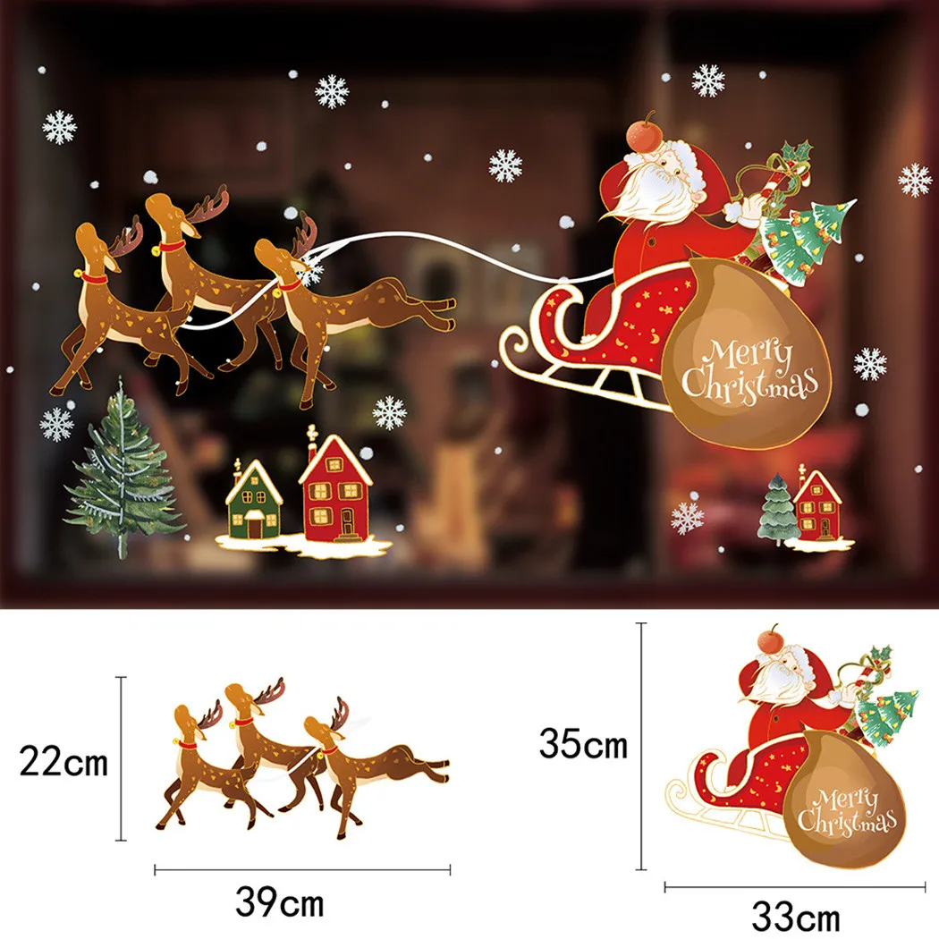 2 Sheet Christmas Snowflake Window Clings Stickers For Glass Xmas Decals Decortion New Year Snowflake Santa Claus Reindeer Decor
2 Sheet Christmas Snowflake Window Clings Stickers For Glass Xmas Decals Decortion New Year Snowflake Santa Claus Reindeer Decor