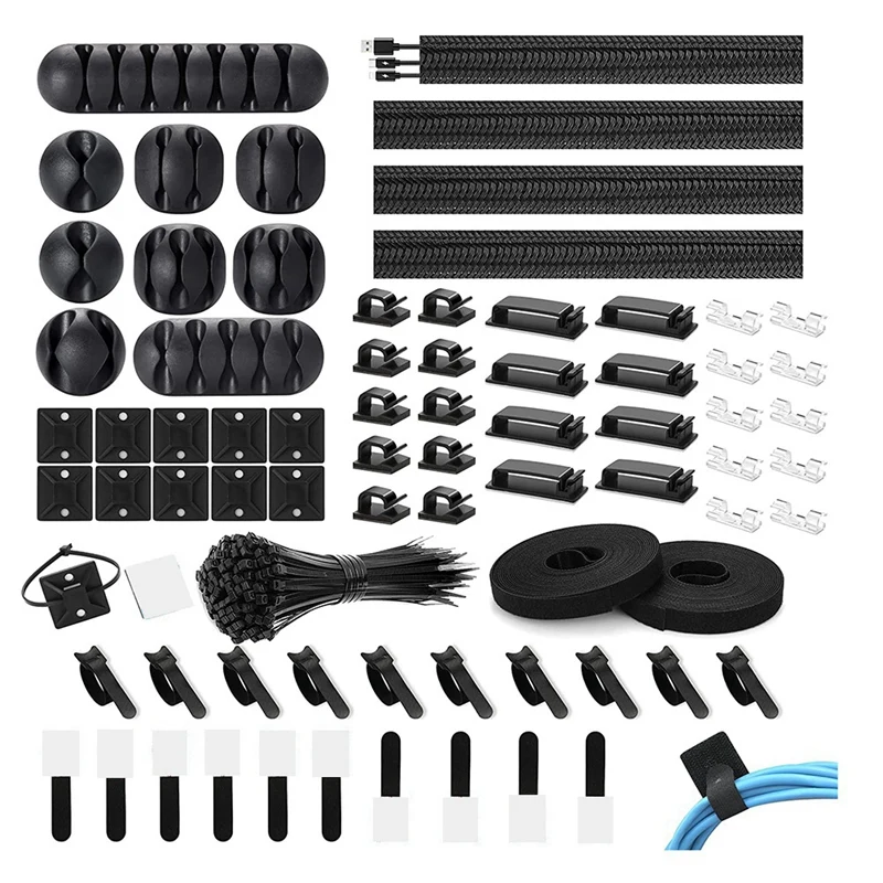 173 Pcs Cable Management Organizer Kit, Adhesive Cable Clips Holder,Cable Ties,Adhesive Wall Cable Tie,Fasten Cable Ties
173 Pcs Cable Management Organizer Kit, Adhesive Cable Clips Holder,Cable Ties,Adhesive Wall Cable Tie,Fasten Cable Ties