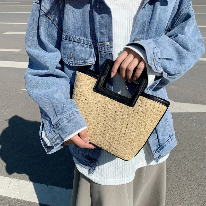 Luxury Design Straw Woven Tote Bags Summer Casual Small Handbags New Fashion Beach Women Shoulder Simple Style Shopping Bag
Luxury Design Straw Woven Tote Bags Summer Casual Small Handbags New Fashion Beach Women Shoulder Simple Style Shopping Bag