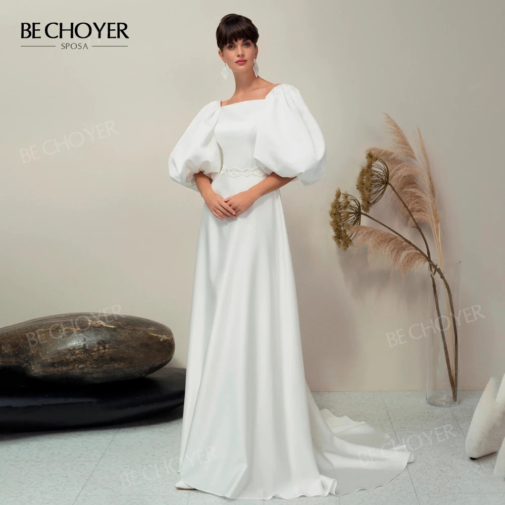 Свадебное платье с пышными рукавами, ТРАПЕЦИЕВИДНОЕ атласное платье с квадратным вырезом, свадебное платье для невесты, модель 2023 года, свадебное платье принцессы со шлейфом, HB33 
Свадебное платье с пышными рукавами, ТРАПЕЦИЕВИДНОЕ атласное платье с квадратным вырезом, свадебное платье для невесты, модель 2023 года, свадебное платье принцессы со шлейфом, HB33