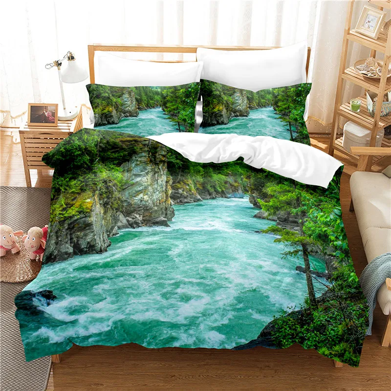 Natural Scenery Duvet Set Duvet Cover Set 3d Bedding Printing Bed Linen Polyester Bedding Set Fashion Design King Queen Digital 
Natural Scenery Duvet Set Duvet Cover Set 3d Bedding Printing Bed Linen Polyester Bedding Set Fashion Design King Queen Digital