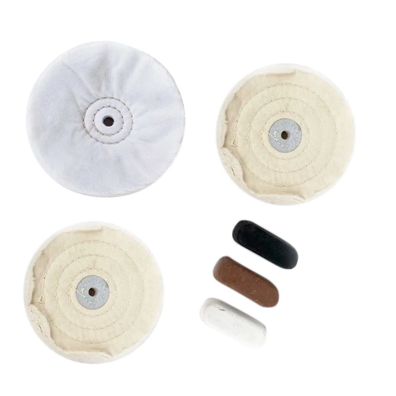 6 Pcs 6 Inch Buffing Polishing Wheels Including Cotton And Flannel With 1/2 Inch Arbor Wheel For Bench Grindes
6 Pcs 6 Inch Buffing Polishing Wheels Including Cotton And Flannel With 1/2 Inch Arbor Wheel For Bench Grindes