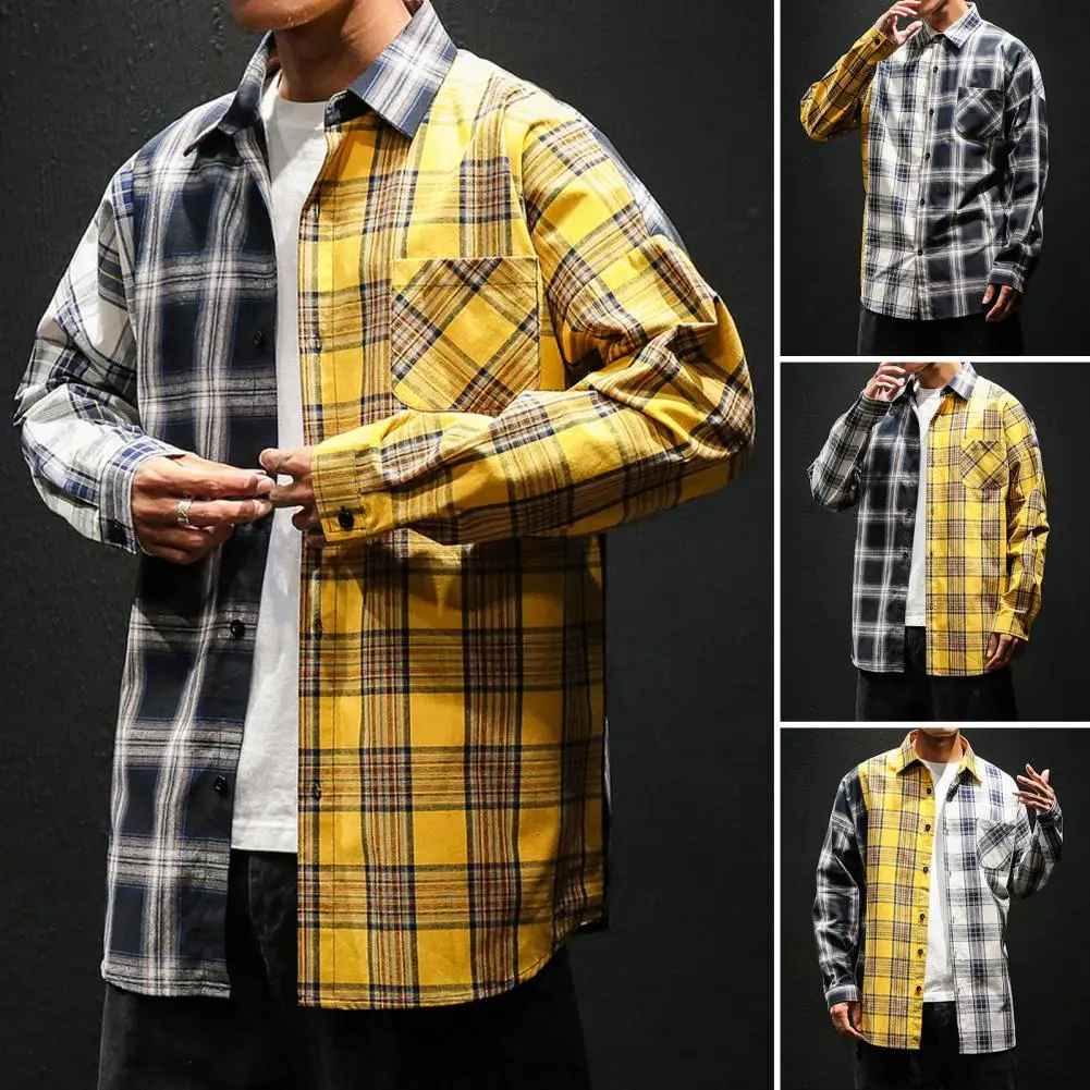 Autumn Shirt Plaid Print Streetwear Buttons Patchwork Autumn Shirt Spring Tops for Daily Wear
Autumn Shirt Plaid Print Streetwear Buttons Patchwork Autumn Shirt Spring Tops for Daily Wear