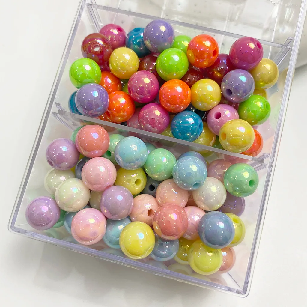 500g Gradient Light AB Acrylic Beads 10-16mm Circular Sphere Imitating Pearl Used for Jewelry Making DIY Bead Accessories
500g Gradient Light AB Acrylic Beads 10-16mm Circular Sphere Imitating Pearl Used for Jewelry Making DIY Bead Accessories