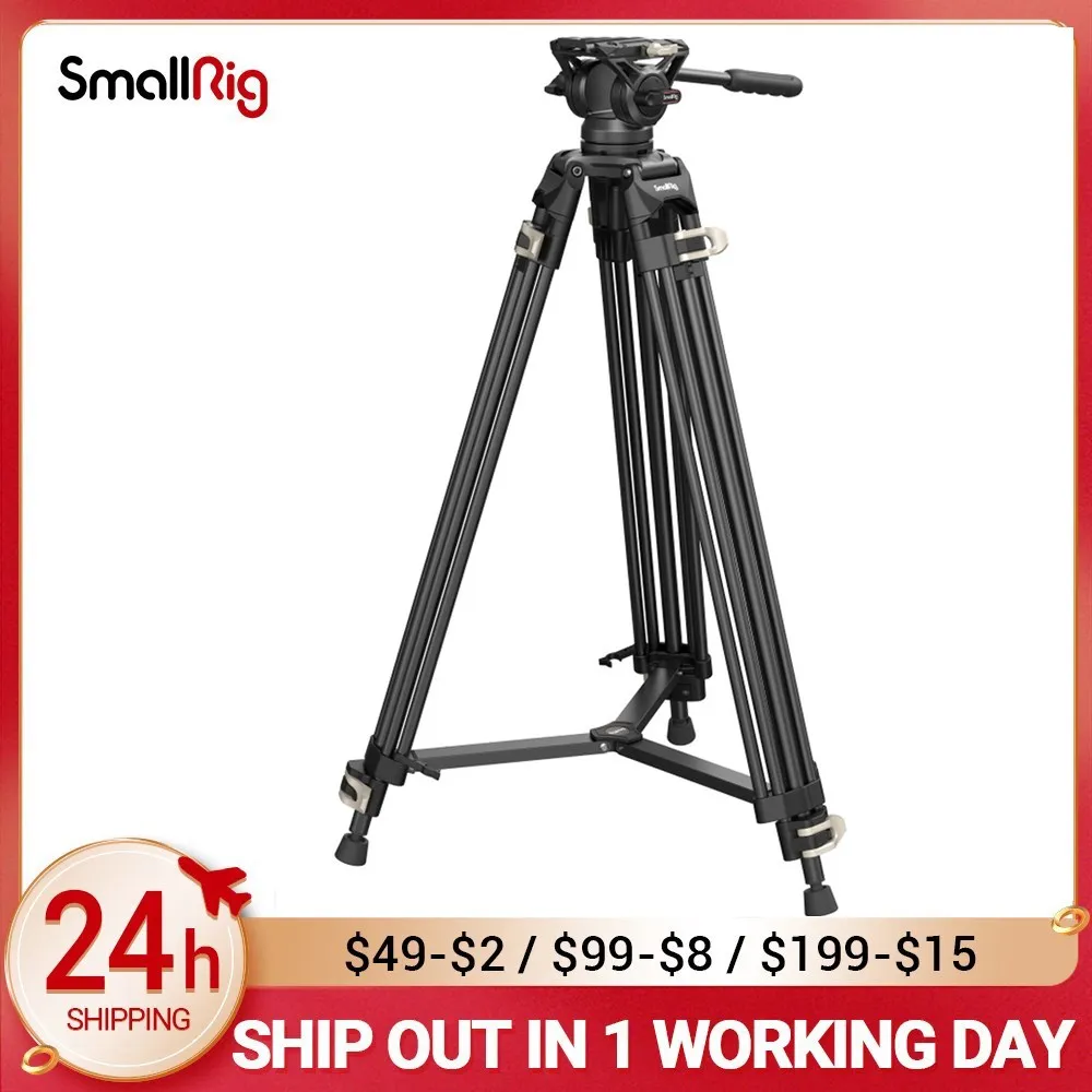 SmallRig Aluminum Alloy Heavy-Duty Fluid Head Tripod AD-01 for Camcorder/DSLR Camera Stand Professional Video Tripod 3751
SmallRig Aluminum Alloy Heavy-Duty Fluid Head Tripod AD-01 for Camcorder/DSLR Camera Stand Professional Video Tripod 3751