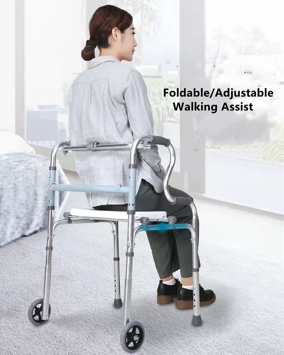 Elderly Foldable Rehabilitation Walker Adjustable Walking Assist Aluminum Alloy Standing Frame Disabled Mobility Training Tools
Elderly Foldable Rehabilitation Walker Adjustable Walking Assist Aluminum Alloy Standing Frame Disabled Mobility Training Tools