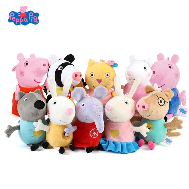 Original 19cm Peppa Pig George Pig Friends Cartoon Animal Stuffed Plush Toys Pink Pig Dolls Family Party Girl Toys Kid Xmas Gift
Original 19cm Peppa Pig George Pig Friends Cartoon Animal Stuffed Plush Toys Pink Pig Dolls Family Party Girl Toys Kid Xmas Gift