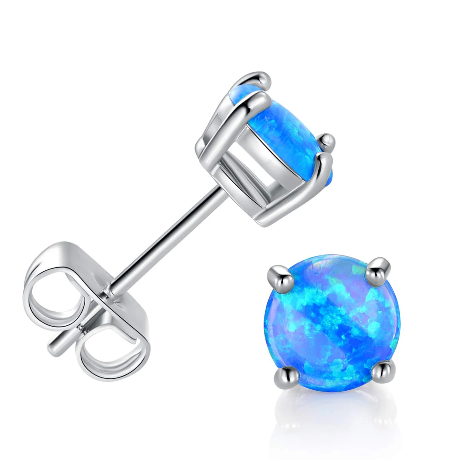 GEMSME Created Orange Blue Round Cut Stud Earrings for Women Men 18K White Gold Plated 4 Prongs Studs Earring Ear Rings
GEMSME Created Orange Blue Round Cut Stud Earrings for Women Men 18K White Gold Plated 4 Prongs Studs Earring Ear Rings