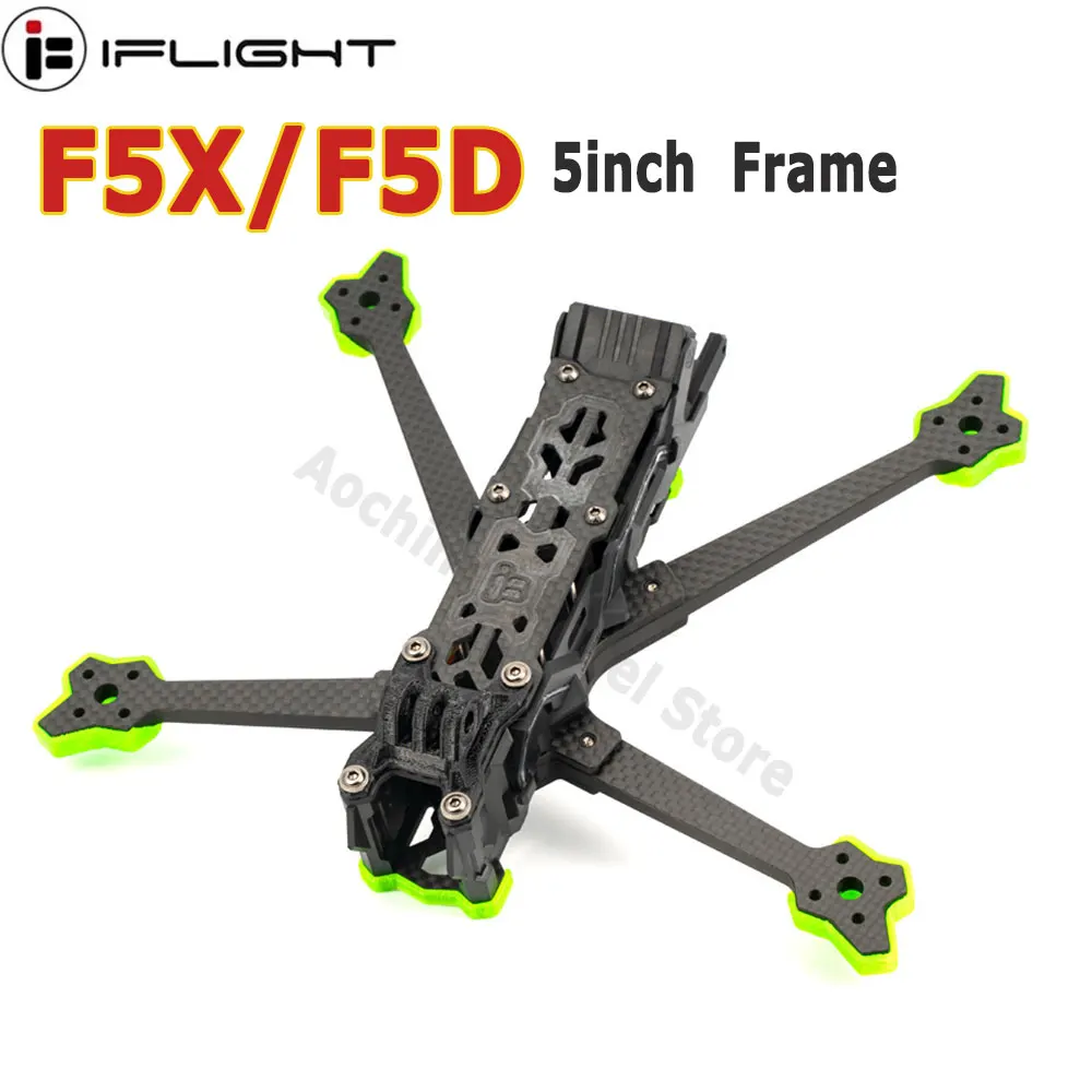iFlight Nazgul Evoque F5 225mm 5inch F5D/F5X HD/Analog Frame Kit (Squashed-X / DeadCat) with 6mm arm for FPV parts
iFlight Nazgul Evoque F5 225mm 5inch F5D/F5X HD/Analog Frame Kit (Squashed-X / DeadCat) with 6mm arm for FPV parts