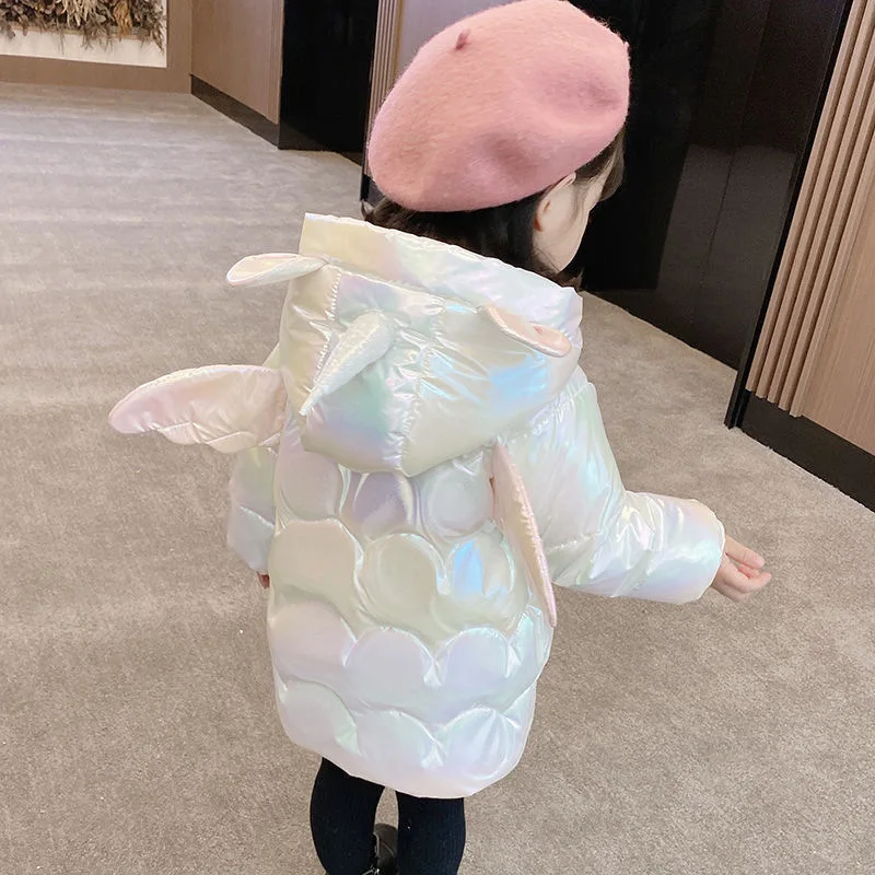 Kids Parkas Outerwear back wing down jacket2022 Winter Jacket For Girls Hooded Warm long cotton clothes Children Coat 2-6 Years
Kids Parkas Outerwear back wing down jacket2022 Winter Jacket For Girls Hooded Warm long cotton clothes Children Coat 2-6 Years