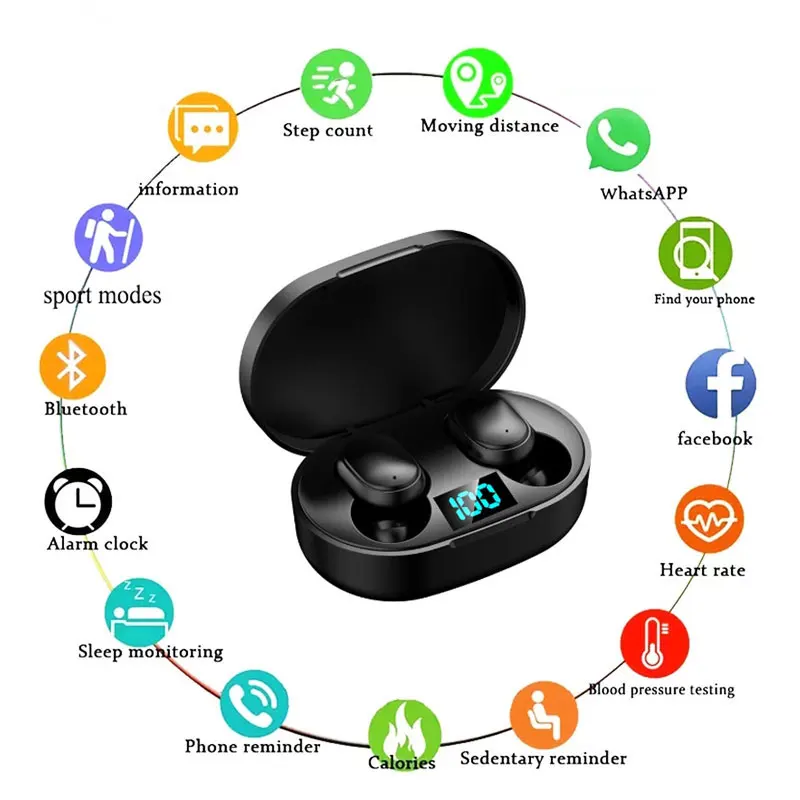 2022 New TWS E6S Bluetooth Earphones Wireless Earbuds For Noise Cancelling Sports Headsets With Microphone Headphones
2022 New TWS E6S Bluetooth Earphones Wireless Earbuds For Noise Cancelling Sports Headsets With Microphone Headphones