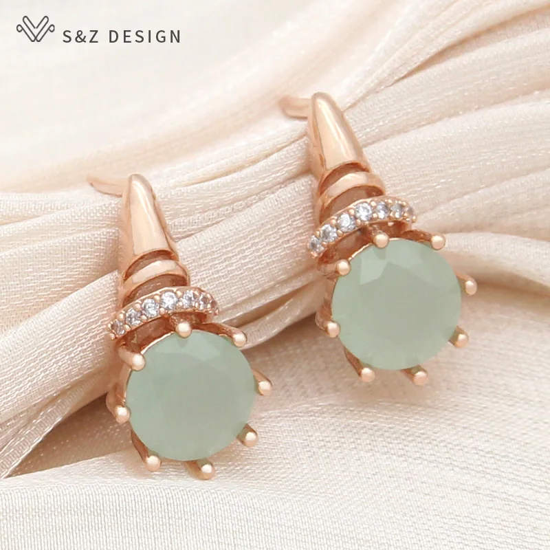 S&Z DESIGN New Fashion Round Crystal Drop Earrings Women Trendy Jewelry 585 Rose Gold Color Micro Inlay Cubic Zirconia Eardrop
S&Z DESIGN New Fashion Round Crystal Drop Earrings Women Trendy Jewelry 585 Rose Gold Color Micro Inlay Cubic Zirconia Eardrop