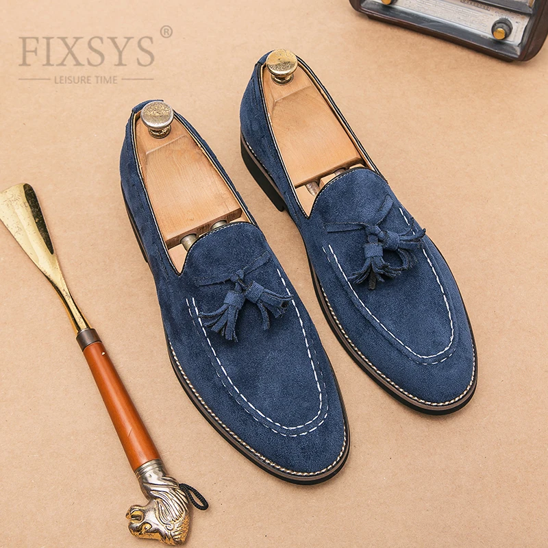 FIXSYS Summer Italian Men Shoes Suede Man Tassel Loafers Fashion Breathable Drivng Shoes for Man Casual Business Wedding Shoes
FIXSYS Summer Italian Men Shoes Suede Man Tassel Loafers Fashion Breathable Drivng Shoes for Man Casual Business Wedding Shoes