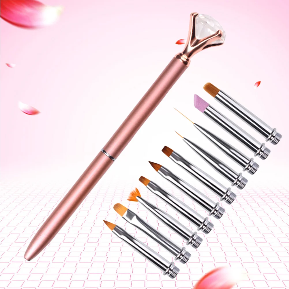 11pcs Professional Nail Brush Pen Set Liner Painting Drawing Pen Manicure DIY Nail Decoration Tool (Rose Gold)
11pcs Professional Nail Brush Pen Set Liner Painting Drawing Pen Manicure DIY Nail Decoration Tool (Rose Gold)