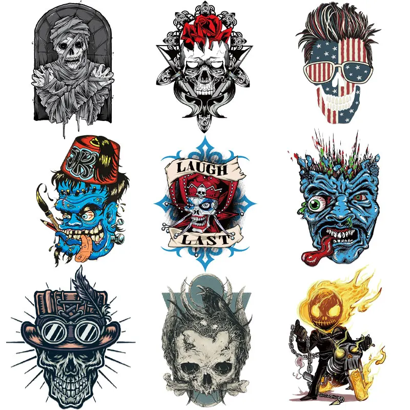 Punk Patches Skull Patch for Clothing Thermoadhesive Patches Iron Sticker for Clothing Iron-on Transfers for T-shirts Applique
Punk Patches Skull Patch for Clothing Thermoadhesive Patches Iron Sticker for Clothing Iron-on Transfers for T-shirts Applique