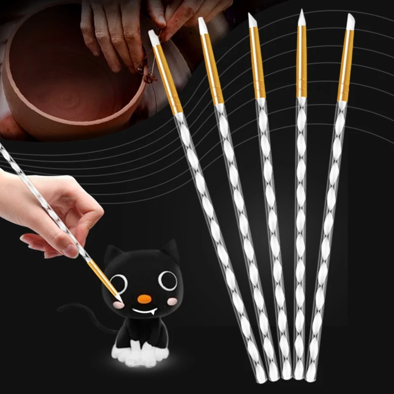 95AB 5Pcs Soft Clay Resin Smearing Sticks Epoxy Resin Coloring Daubed Silicone Pens Color Shaper Sculpting Painting Tool
95AB 5Pcs Soft Clay Resin Smearing Sticks Epoxy Resin Coloring Daubed Silicone Pens Color Shaper Sculpting Painting Tool