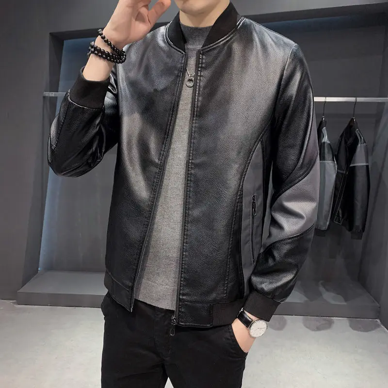 Bomber Pu Leather Jacket Leather for Men's 2022 New Popular Korean Style Slim Thin Trendy Clothes Mens Faux Fur Coats W59
Bomber Pu Leather Jacket Leather for Men's 2022 New Popular Korean Style Slim Thin Trendy Clothes Mens Faux Fur Coats W59