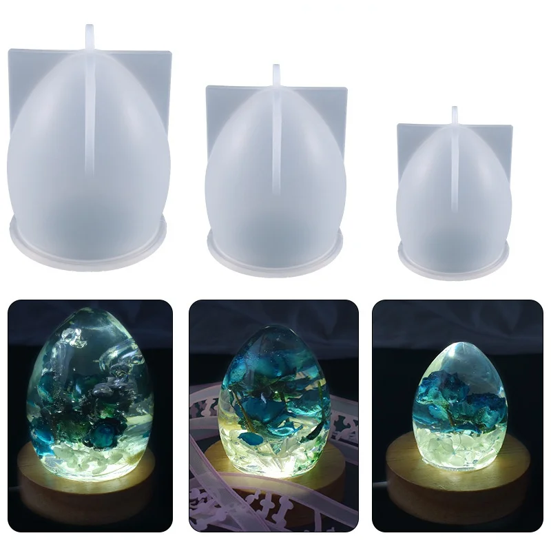 DIY Crystal Epoxy Resin Mold Egg-shaped Starry Sky Ball Small Night Light Swing Table Silicone Mold
DIY Crystal Epoxy Resin Mold Egg-shaped Starry Sky Ball Small Night Light Swing Table Silicone Mold