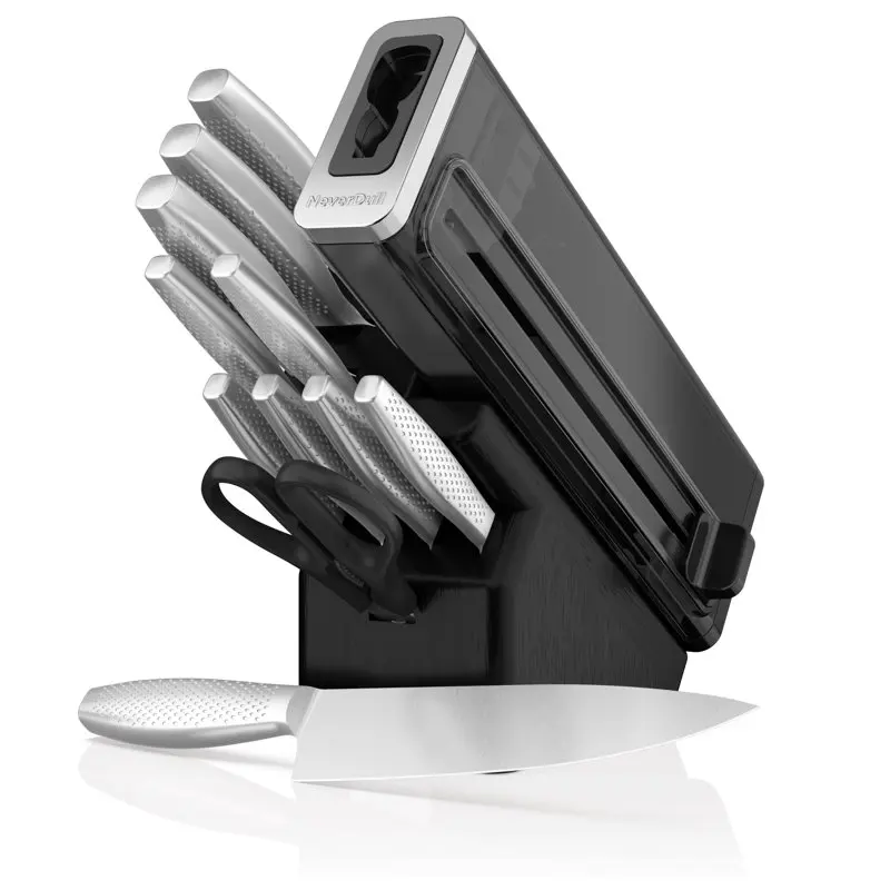 NeverDull Essential 12-Piece Stainless Knife System with -in Sharpener - K22012
NeverDull Essential 12-Piece Stainless Knife System with -in Sharpener - K22012