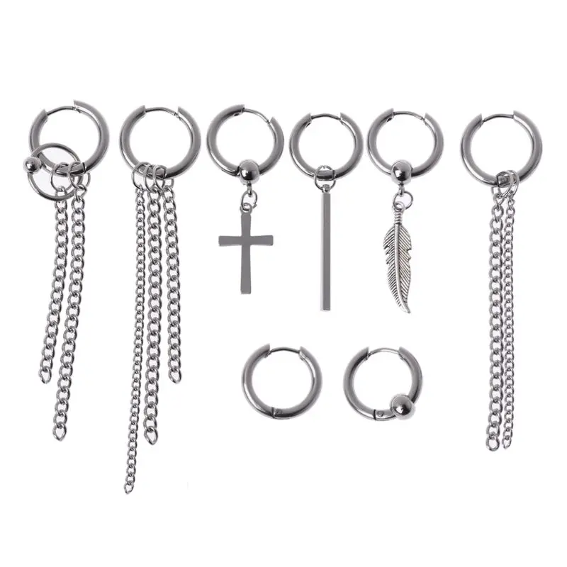 Korean Jewelry Titanium Steel Earrings Long Men Boys Hoop Chain Drop Earrings
Korean Jewelry Titanium Steel Earrings Long Men Boys Hoop Chain Drop Earrings
