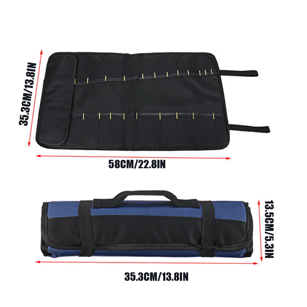 Kitchen Tool Storage Bag Chef Portable Oxford Cloth 22 Pockets Chopping Tool Organizer Pouch Black
Kitchen Tool Storage Bag Chef Portable Oxford Cloth 22 Pockets Chopping Tool Organizer Pouch Black