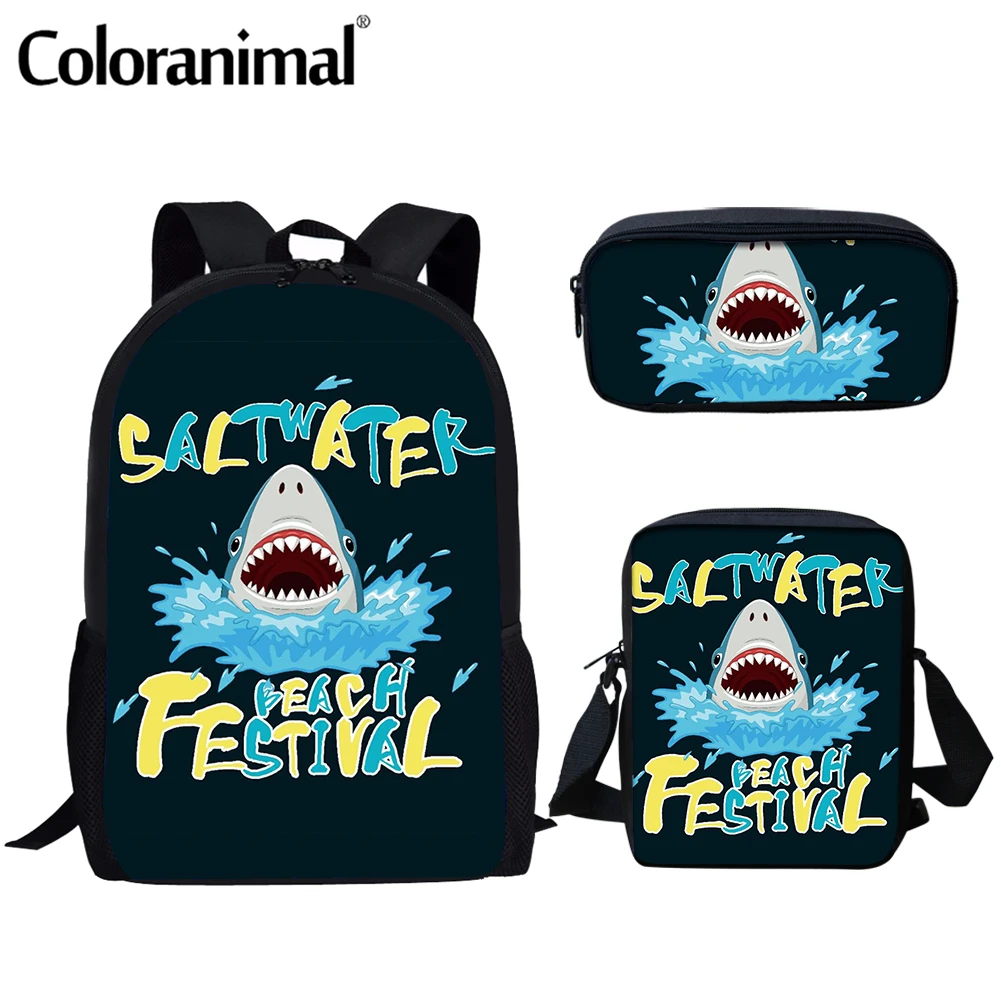 Рюкзак с изображением акул для подростков, школьный ранец унисекс для мальчиков и девочек, дорожная сумка на плечо в подарок 
Рюкзак с изображением акул для подростков, школьный ранец унисекс для мальчиков и девочек, дорожная сумка на плечо в подарок