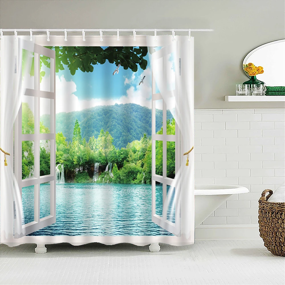 3d Shower Curtains Green Plants Flowers Bathroom Curtain With Hooks Waterproof Decoration 180x240cm Polyester Cloth Bath Screen
3d Shower Curtains Green Plants Flowers Bathroom Curtain With Hooks Waterproof Decoration 180x240cm Polyester Cloth Bath Screen